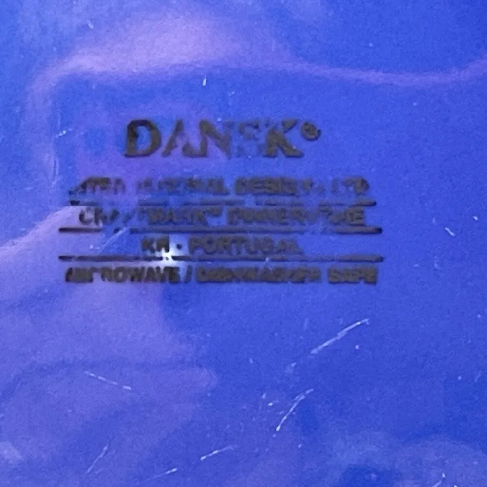 GUC S/2 Dansk Soup/Pasta Bowls, Stoneware, "Craftmark Denim", Leaf, 9 1/2" D - Picture 10 of 14